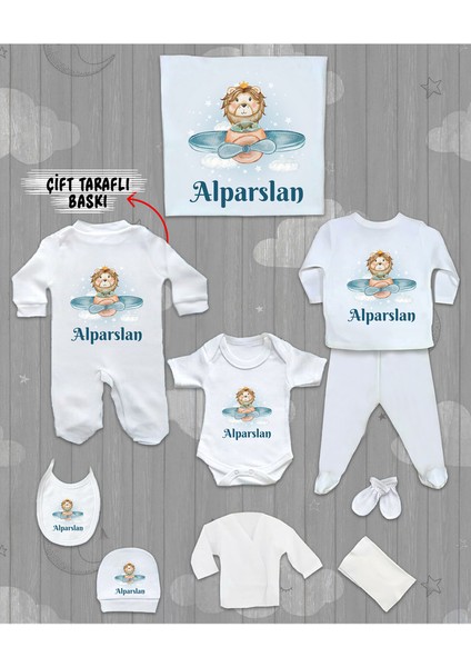 Isme Özel 10'lu Pamuklu Erkek Bebek Hastane Çıkışı SETI_MT_232-10