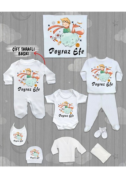 Isme Özel 10'lu Pamuklu Erkek Bebek Hastane Çıkışı SETI_MT_238-10