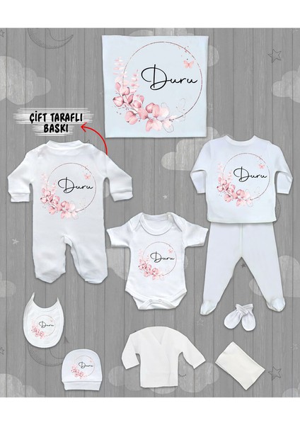 Isme Özel 10'lu Pamuklu Kız Bebek Hastane Çıkışı SETI_MT_247-10