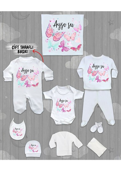 Isme Özel 10'lu Pamuklu Kız Bebek Hastane Çıkışı SETI_MT_253-10