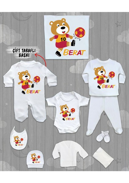Isme Özel 10'lu Pamuklu Erkek Bebek Hastane Çıkışı SETI_MT_258-10