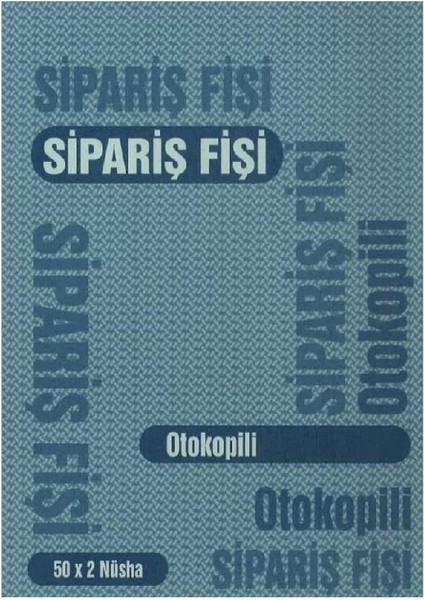 Sipariş Fişi Otokopili A5 Gürmat Otokopili Sipariş Fişi 14 x 20 cm Tekli