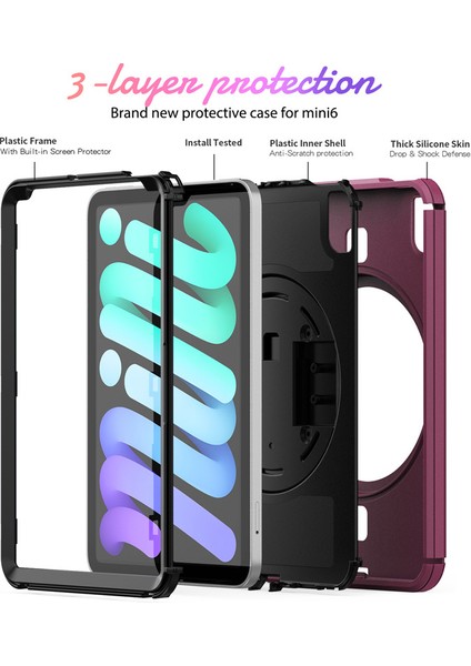 iPad Mini 6 (2021) Tam Vücut Koruması Için Tablet Kılıf (Yurt Dışından)