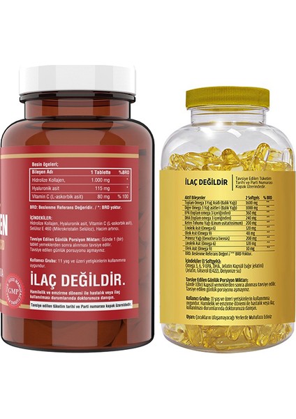 Collagen 1000 Mg 90 Tablet & Flx Omega 3-6-9 90 Tablet fiyatları