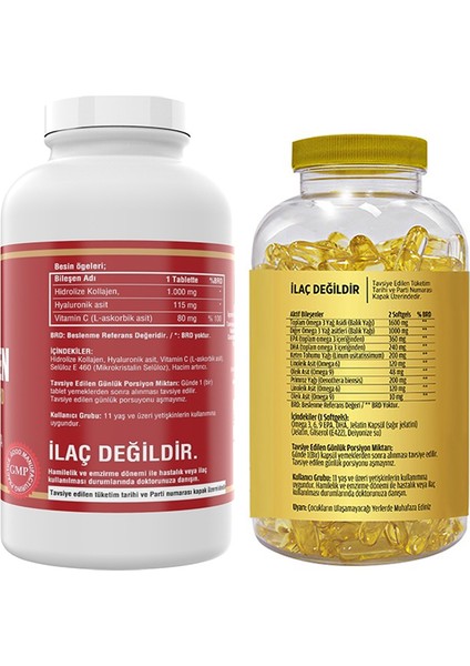 Collagen C Vitamini 300 Tablet & Flx Omega 3-6-9 90 Tablet