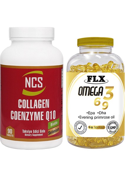 Collagen Selenium 90 Tablet & Flx Omega 3-6-9 90 Tablet