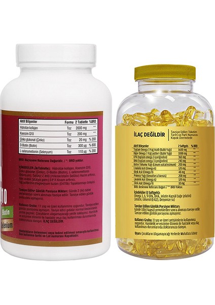 Collagen Selenium 90 Tablet & Flx Omega 3-6-9 90 Tablet