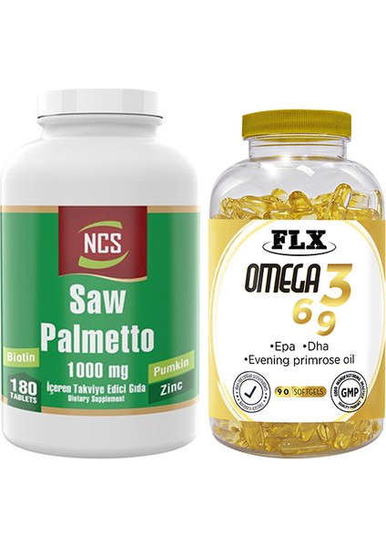 Saw Palmetto 180 Tablet Flx Omega 3-6-9 90 Tablet