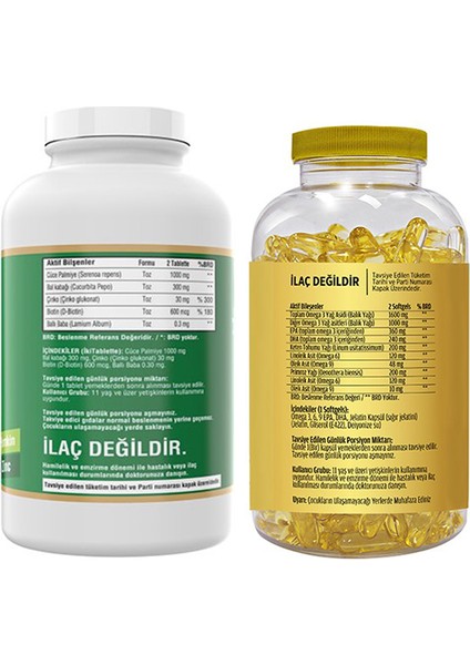 Saw Palmetto 180 Tablet Flx Omega 3-6-9 90 Tablet fiyatları