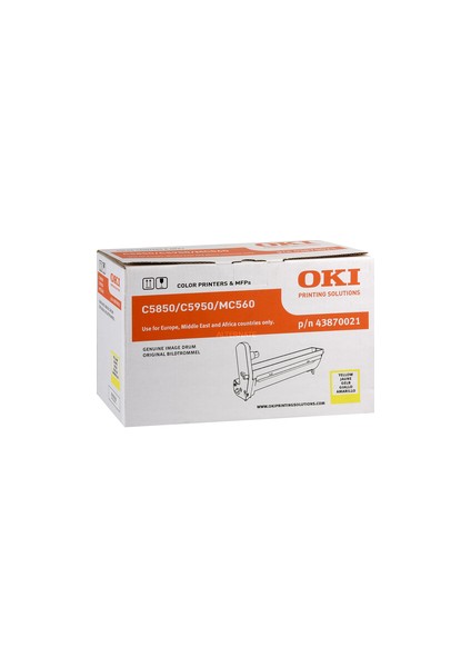 Oki C5850-43870021 Sarı Drum Ünitesi