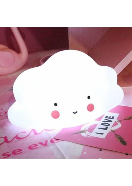 LED Işıklı Gülen Bulut Masa Lambası