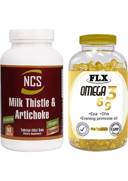 Milk Thistle 90 Tablet & Flx Omega 3-6-9 90 Tablet