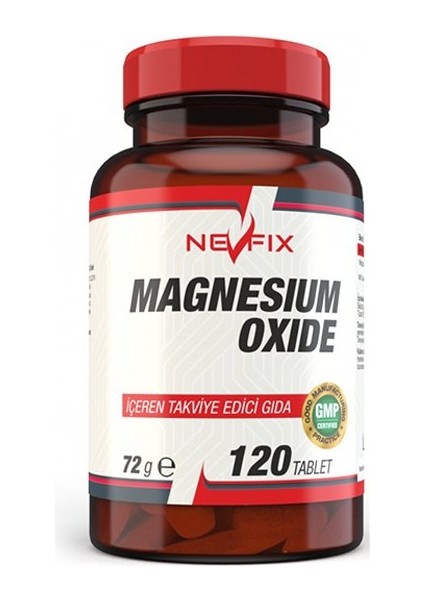 Magnesium Oxide Magnezyum 250 Mg 120 Tablet + Nevfix Vitamin D3 400 Iu 20 ml Sprey