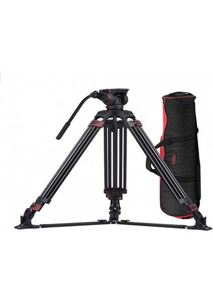 MTT609A Hidrolik Kafalı Profesyonel Alüminyum Video Tripod