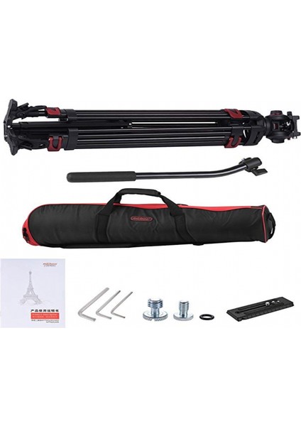MTT609A Hidrolik Kafalı Profesyonel Alüminyum Video Tripod fiyatları
