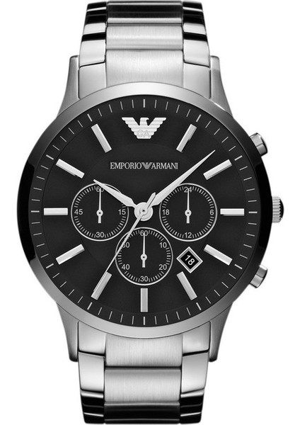 Emporio Armani AR2460 Erkek Çelik Kordon Kuvars Saat (Yurt Dışından)