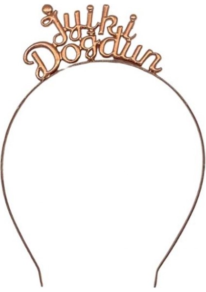 Iyiki Doğdun Rose Gold Renk Metal Taç