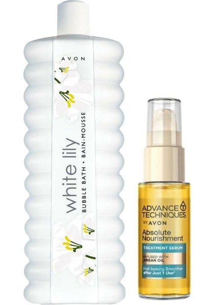 Banyo Köpüğü Zambak Kokulu 500 ml + Argan Yağı Saç Serumu 30 ml
