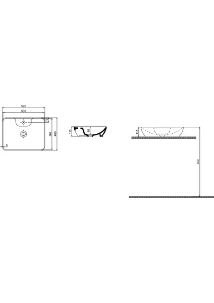 Bath Q-Smooth Line Beyaz Batarya Delikli Lavabo 40 x 52 cm fiyatları