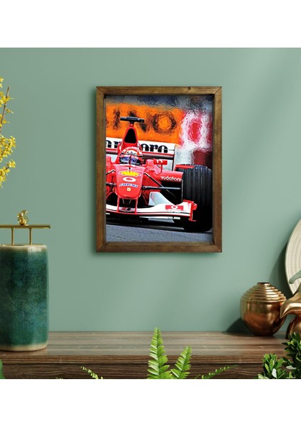 Gift Formula 1 Tasarımlı Doğal Masif Ahşap Çerçeveli Tablo 45X65CM-2 fiyatları