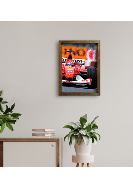 Gift Formula 1 Tasarımlı Doğal Masif Ahşap Çerçeveli Tablo 45X65CM-2 fırsatları