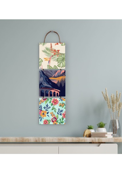 Gift 3 Parça Ipli Ahşap Tablo Seti-40