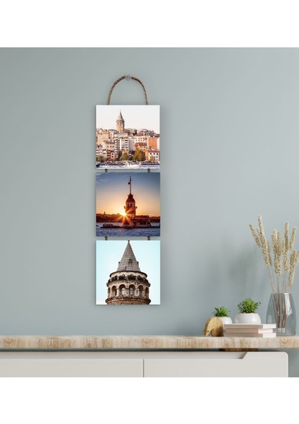 Gift 3 Parça Ipli Ahşap Tablo Seti-25