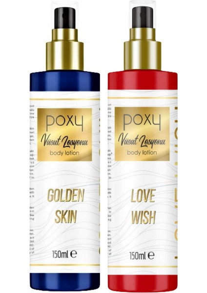 Golden Skin Vücut Losyonu 150 ml & Love Wish Vücut Losyonu 150 ml