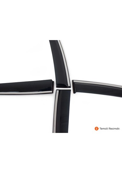 Toyota Corolla Kromlu Cam Rüzgarlığı 4 Parça 2019 ve Sonrası modelleri