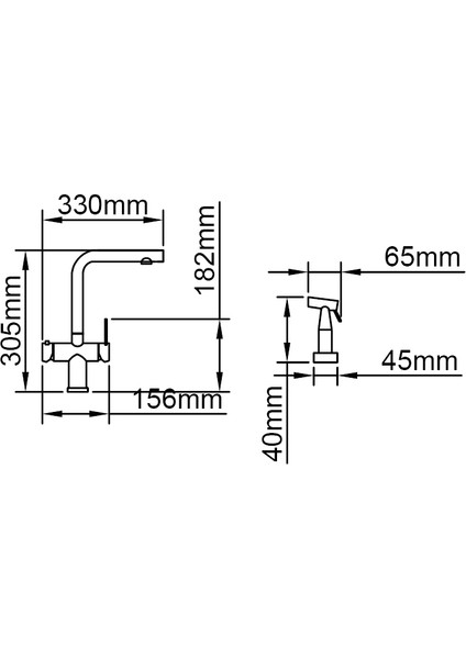Lusso 4045 Şataflı Evye Bataryası fiyatları