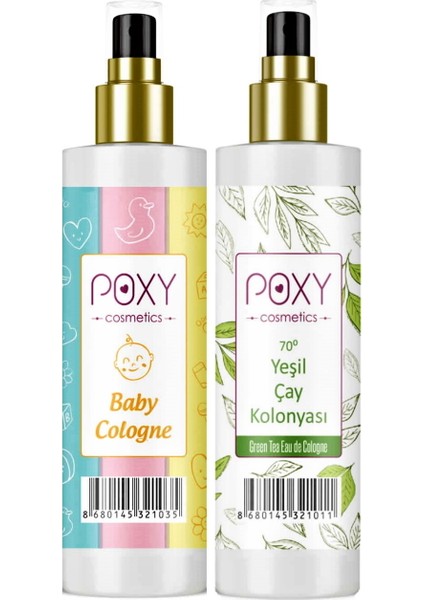 Bebek Kolonyası 100 ml & Yeşil Çay Kolonyası 70° 100 ml