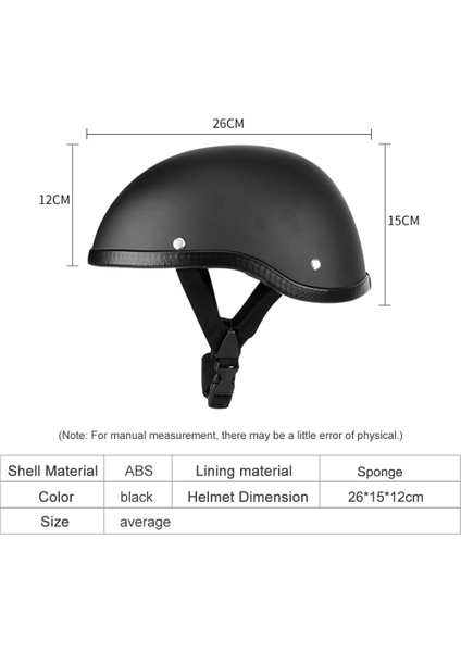Retro Tarzı Motosiklet Yarım Kask Abs + Pamuk Plastik (Yurt Dışından)
