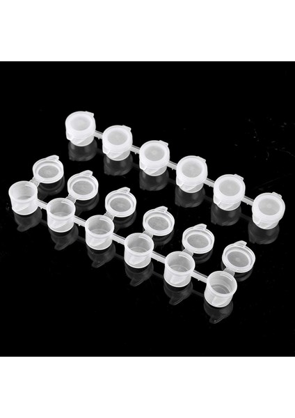 6'lı Boş Şerit Boya Kapları 3 ml Plastik Kapaklı