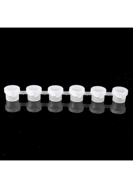 6'lı Boş Şerit Boya Kapları 3 ml Plastik Kapaklı