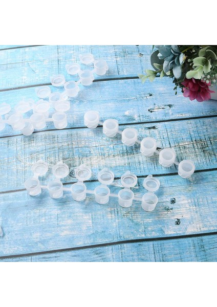 6'lı Boş Şerit Boya Kapları 3 ml Plastik Kapaklı