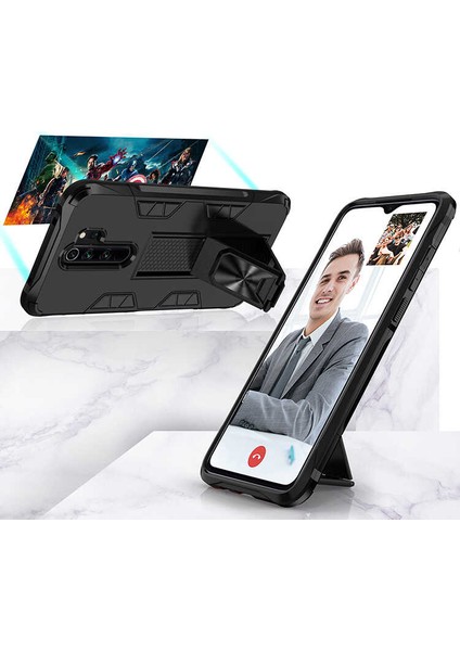 Xiaomi Redmi Note 8 Pro Zırh Volve Kılıf + Nano Ekran Koruyucu