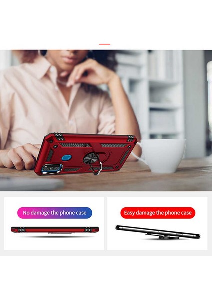 Samsung Galaxy M21 Yüzüklü Standlı Vega Kılıf