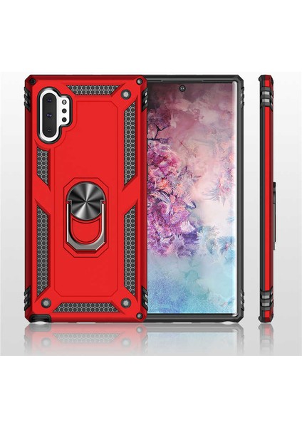 Samsung Galaxy Note 10 Plus Yüzüklü Standlı Vega Kılıf + Nano Ekran Koruyucu indirimleri