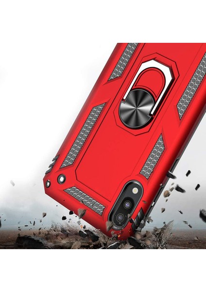 Samsung Galaxy M10 Yüzüklü Standlı Vega Kılıf + Nano Ekran Koruyucu fiyatları
