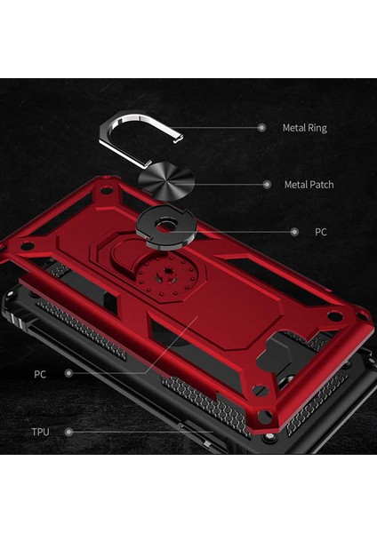 Samsung Galaxy J7 Prime 2 Yüzüklü Standlı Vega Kılıf + Nano Ekran Koruyucu modelleri