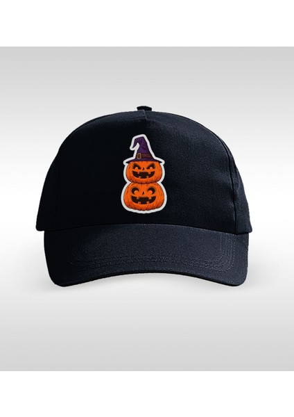 Gift Pumpkin Tasarımlı Siyah Şapka-1