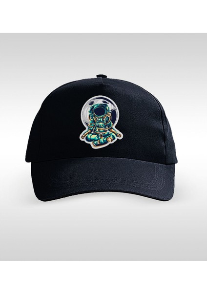 Gift Astronot Tasarımlı Siyah Şapka-2