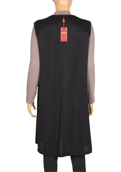 Kadın Naz Şönil Cep Kombinli Siyah Yelek fırsatları