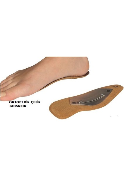 Düz Tabanlar Için Ortopedik Çelik Tabanlık - Çelik Destekli Portatif Tabanlık 1 Çift modelleri