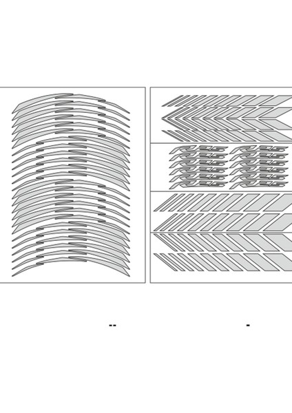 Yamaha Uyumlu Reflektör Beyaz Racing R25 Uyumlu Jant Şeridi