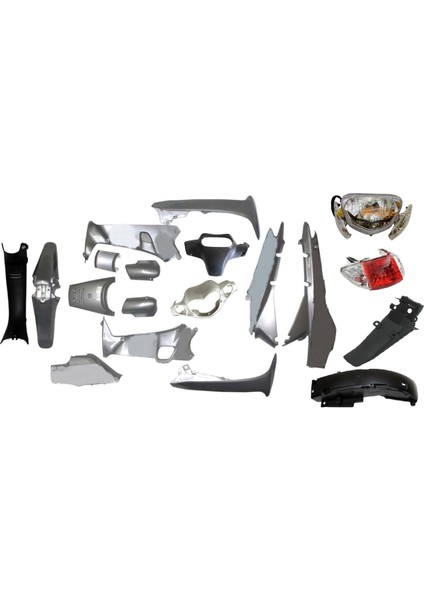 Çelik Kaporta Seti- Gri Far-Stop Dahil 21 Parça