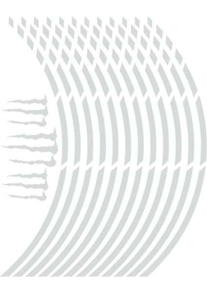 SEVEN KARDEŞLER Sevenkardeşler Reflektör Beyaz Kesik Jant Şeridi (KSKŞRT003)