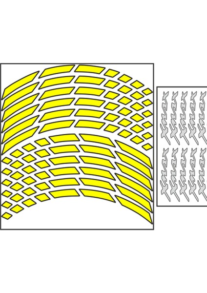 Yamaha Uyumlu Florasan Sarı IıYamaha Uyumlu Xmax Uyumlu Jant Şeridi