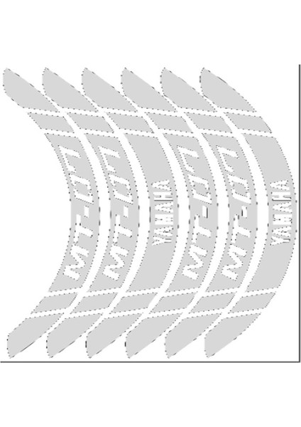 Yamaha Uyumlu Reflektör Beyaz Geniş Mt-07 Uyumlu Jant Şeridi