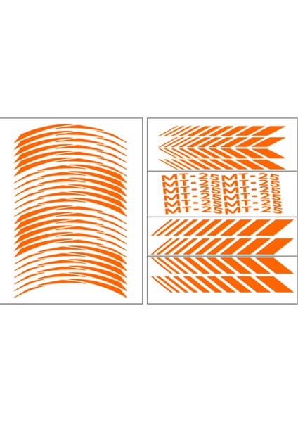 Yamaha Uyumlu Florasan Turuncu Mt-25 Uyumlu Racıng Jant Şeridi